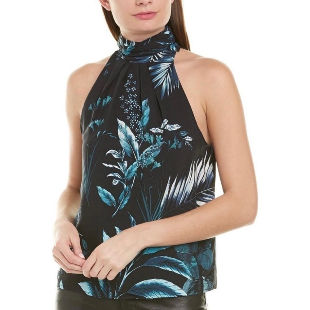 RtA Sleeveless Floral Printed High Neck Top Size Small